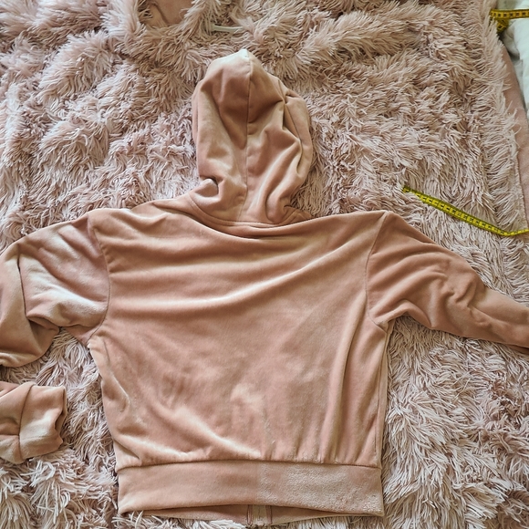 XS/S Velour Pink zip-through hoodie H&M - Picture 12 of 12